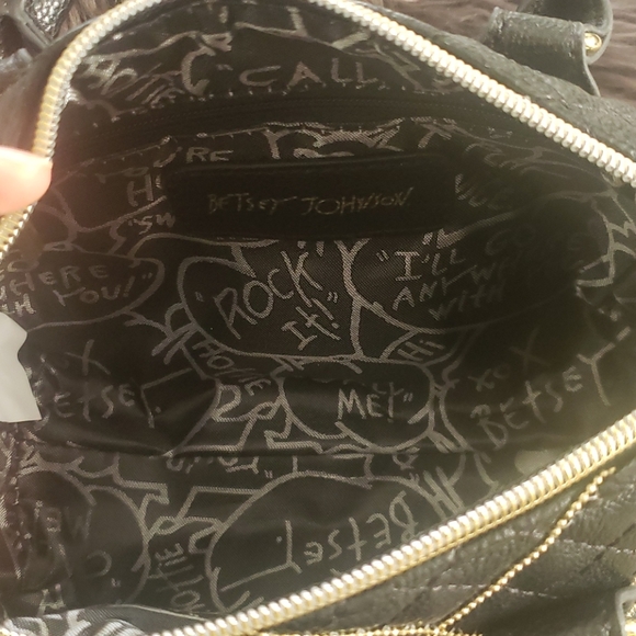 Betsey Johnson Rare Limited Edition Black Mini Barrel Shot Beads Crossbody Purse - Picture 9 of 10